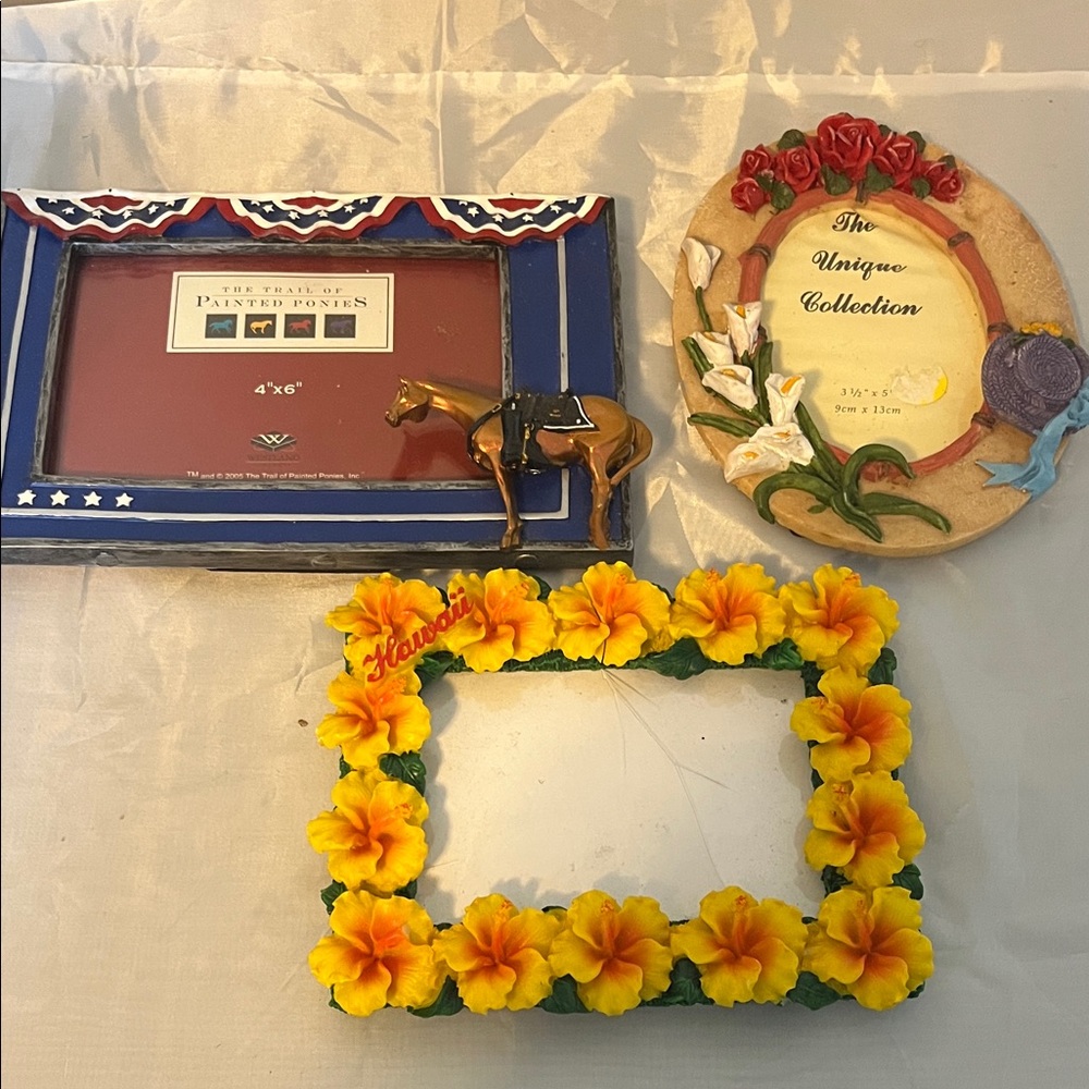 Hawaii Yellow Floral Picture Frame
